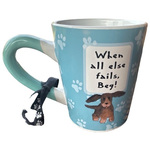 Enjoy Life Dog Theme Ceramic Coffee Cup Mug w/Paw Prints 18 oz. (Pre-owned) - Picture 2 of 11